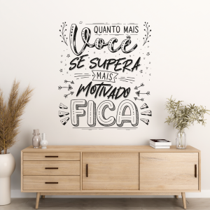 Adesivo de Parede | Frase Motivado Adesivo Vinil 85x100cm  Sem Revestimento Corte Eletrônico 