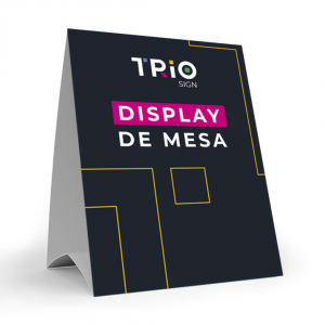 Display de Mesa Placa de PS 2mm  4x0  Dobra em V 